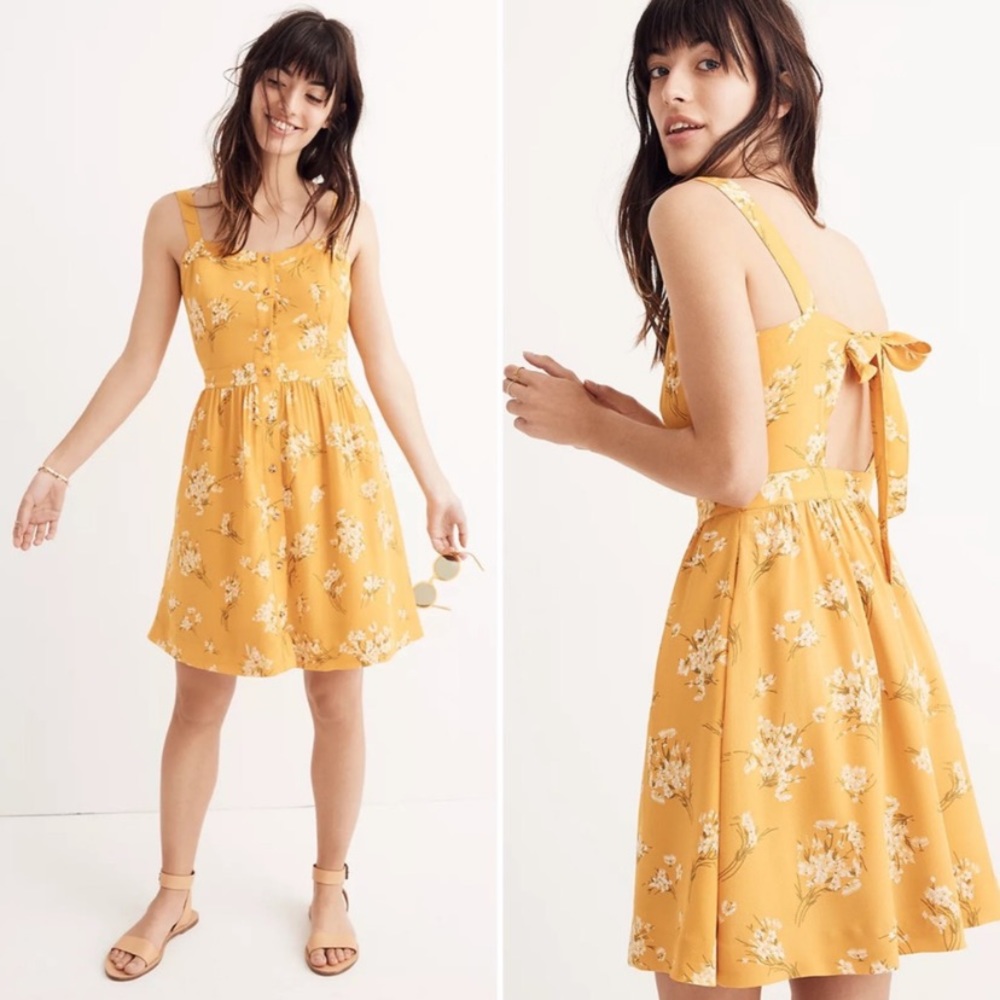 Madewell Silk Fleur mini dress